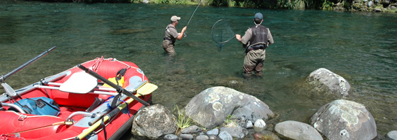 Rafting the world famous Tongariro River is a great way to combine both fishing and some tremendous white water rafting